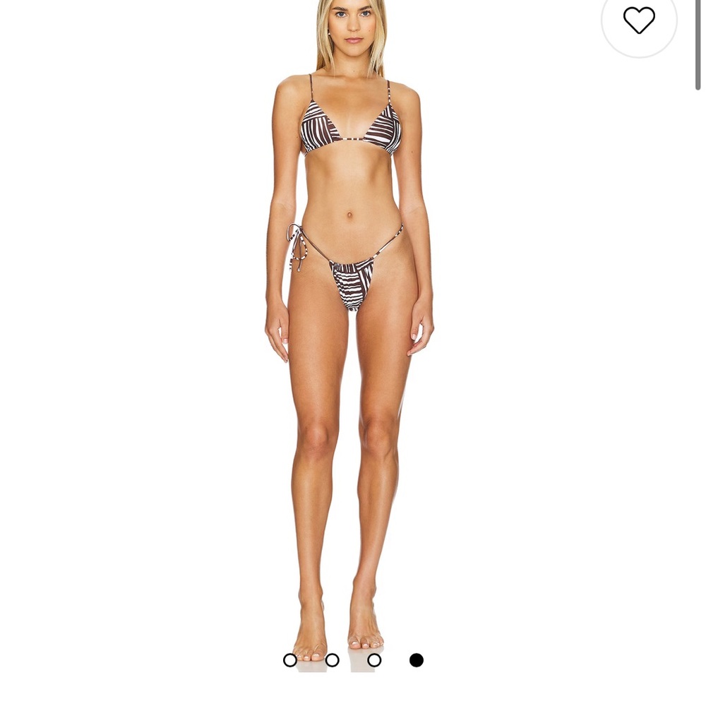 Tularosa Black and White Striped Bikini